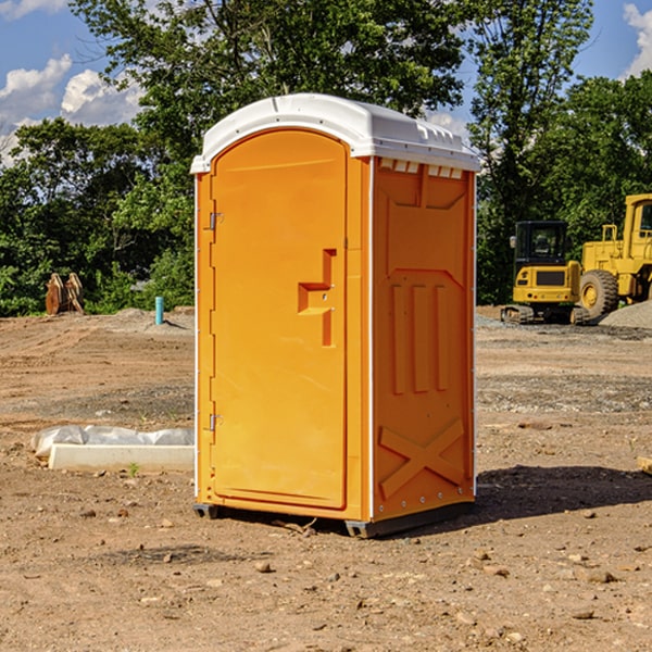 how often are the porta potties cleaned and serviced during a rental period in Penn Laird